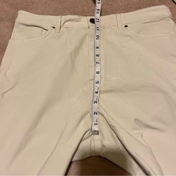 Soft Surroundings Blakley Velveteen Casual Pants in White Pearl Ivory - Picture 7 of 9